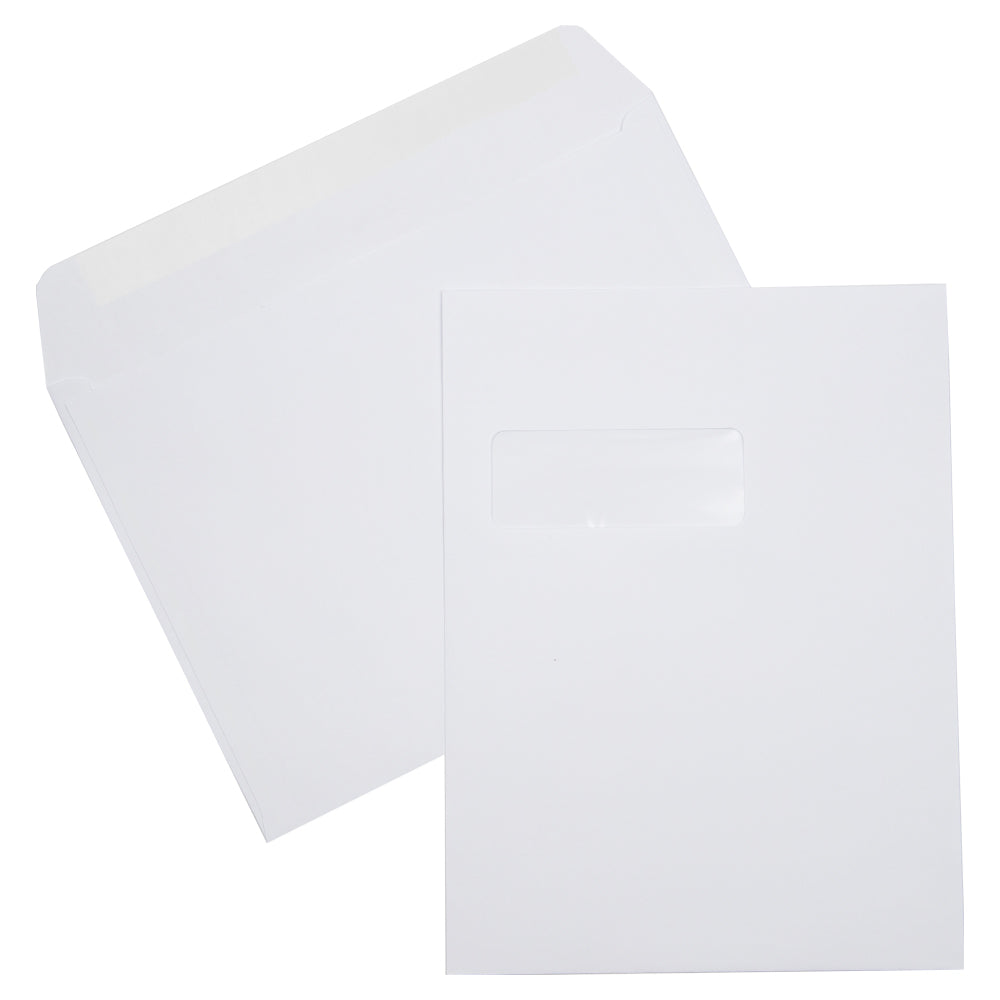 White 28lb 9 x 12 Booklet Window Envelopes