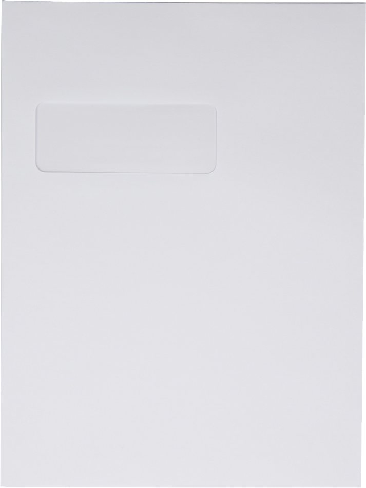 White 28lb 9 x 12 Booklet Window Envelopes