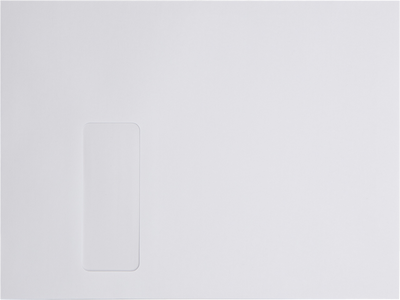 White 28lb 9 x 12 Booklet Window Envelopes