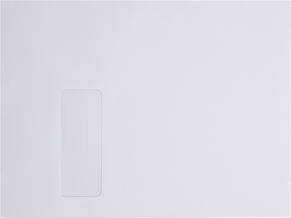 White 28lb 9 x 12 Booklet Window Envelopes