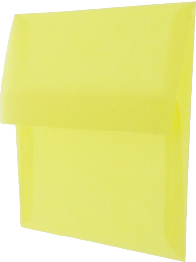 Primary Yellow Translucent 30lb A1 Invitation Envelopes (3 5/8 x 5 1/8)