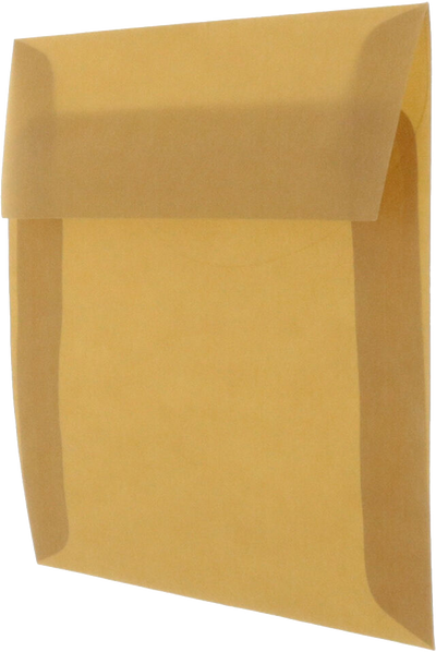 Earth Brown Translucent 30lb 6 x 6 Square Envelopes