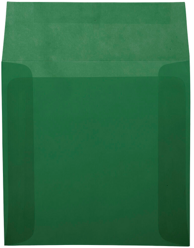 Racing Green Translucent 30lb 6 x 6 Square Envelopes