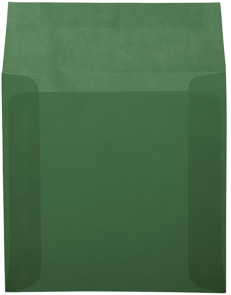 Racing Green Translucent 30lb 6 x 6 Square Envelopes