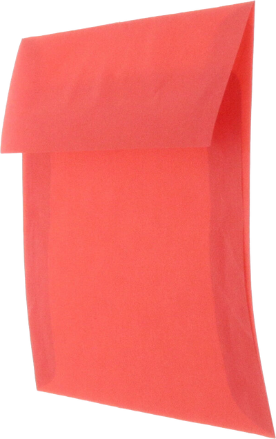 Primary Red Translucent 30lb 6 1/2 x 6 1/2 Square Envelopes