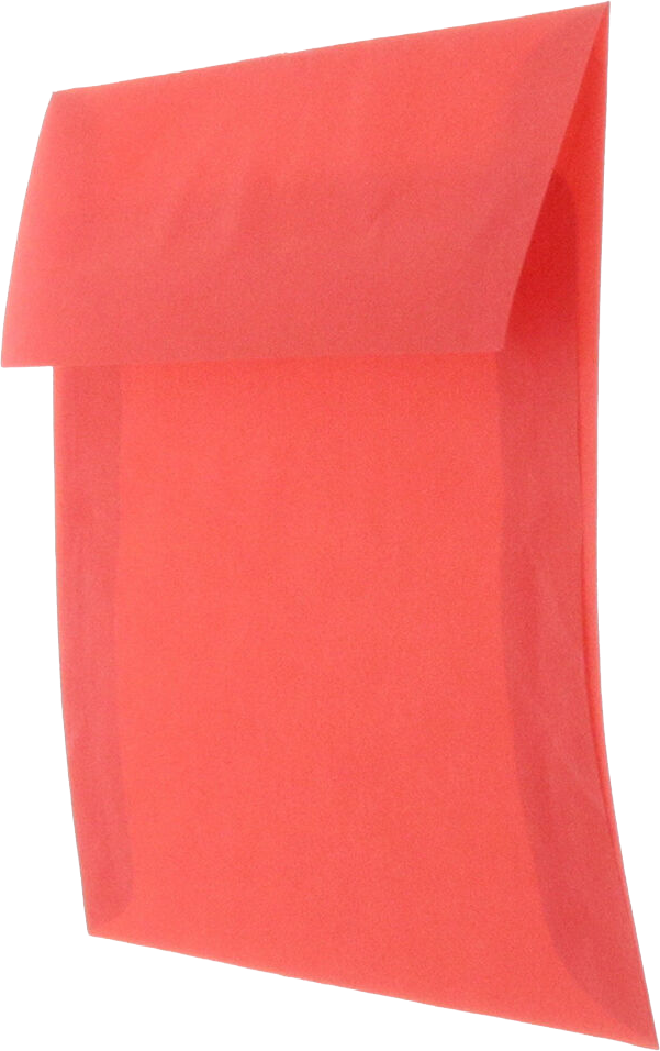 Primary Red Translucent 30lb 6 1/2 x 6 1/2 Square Envelopes