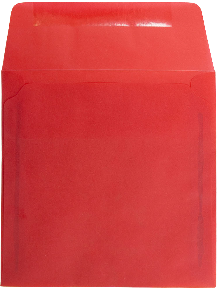 Primary Red Translucent 30lb 6 1/2 x 6 1/2 Square Envelopes