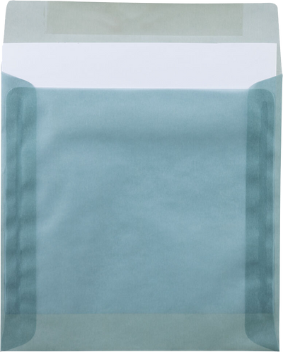 Ocean Blue Translucent 30lb 8 x 8 Square Envelopes