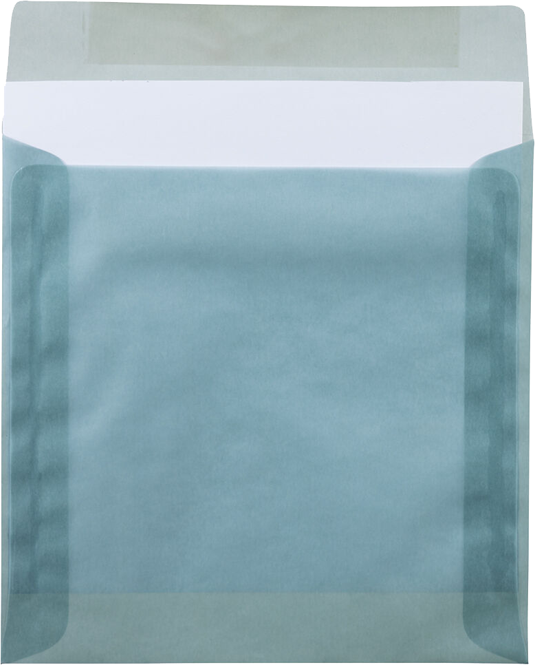 Ocean Blue Translucent 30lb 8 x 8 Square Envelopes