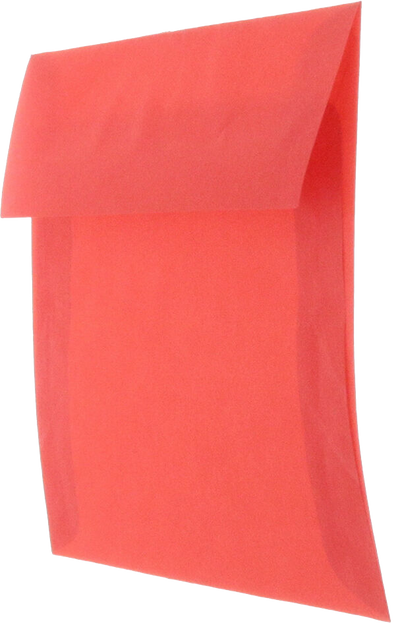 Primary Red Translucent 30lb 8 1/2 x 8 1/2 Square Envelopes