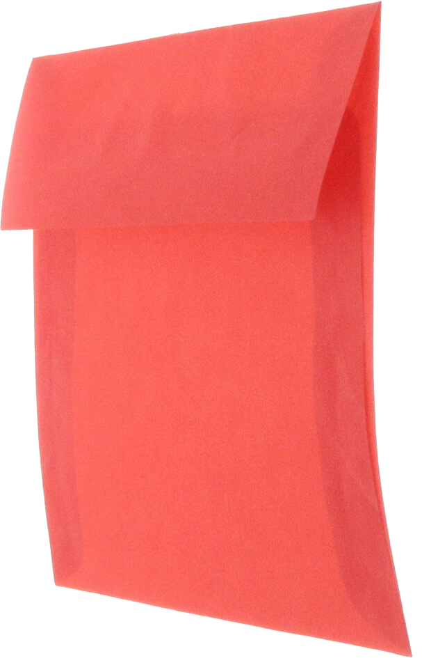 Primary Red Translucent 30lb 8 1/2 x 8 1/2 Square Envelopes