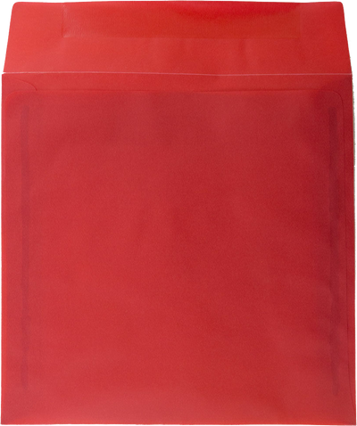 Primary Red Translucent 30lb 8 1/2 x 8 1/2 Square Envelopes