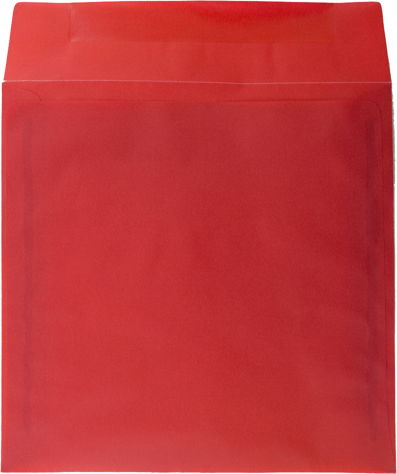 Primary Red Translucent 30lb 8 1/2 x 8 1/2 Square Envelopes