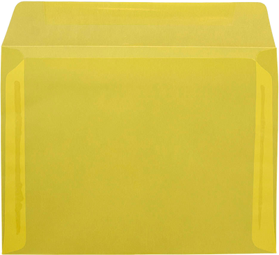 Primary Yellow Translucent 30lb 9 x 12 Booklet Envelopes