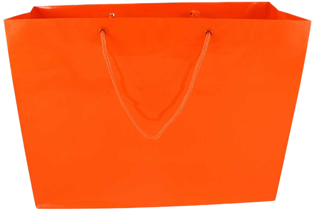 Orange X-Large Glossy Gift Bags (16 x 12 x 6)