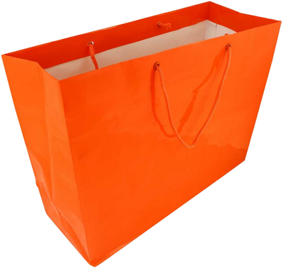 Orange X-Large Glossy Gift Bags (16 x 12 x 6)