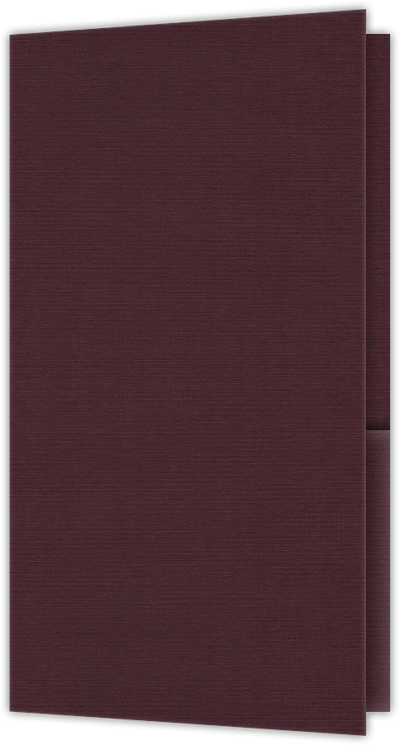Merlot Linen 100lb 3 3/8 x 6 One Pocket Key Card Holders with 2 1/2 Inch Pocket