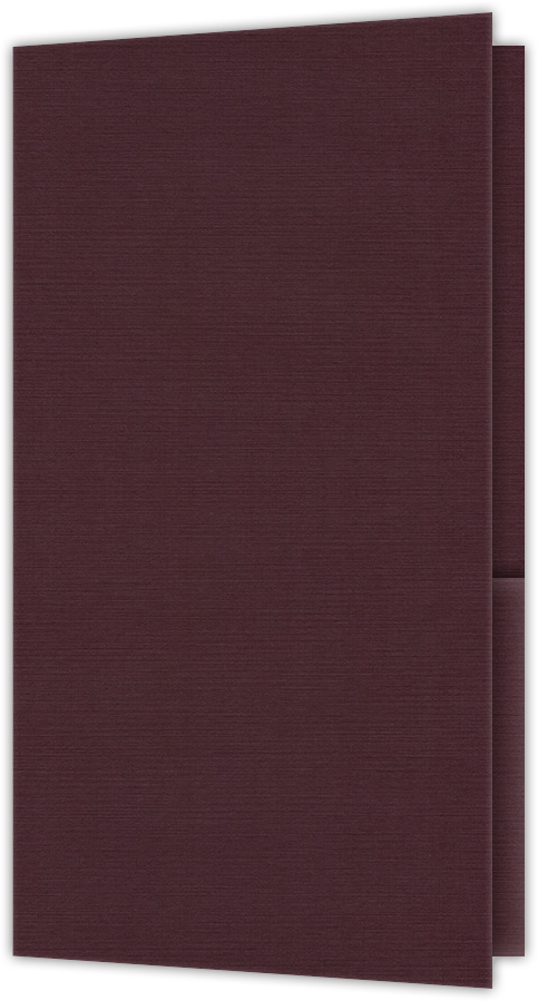 Merlot Linen 100lb 3 3/8 x 6 One Pocket Key Card Holders with 2 1/2 Inch Pocket