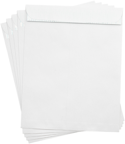 White 28lb 11 1/2 x 14 1/2 Open End Envelopes with Peel & Seal