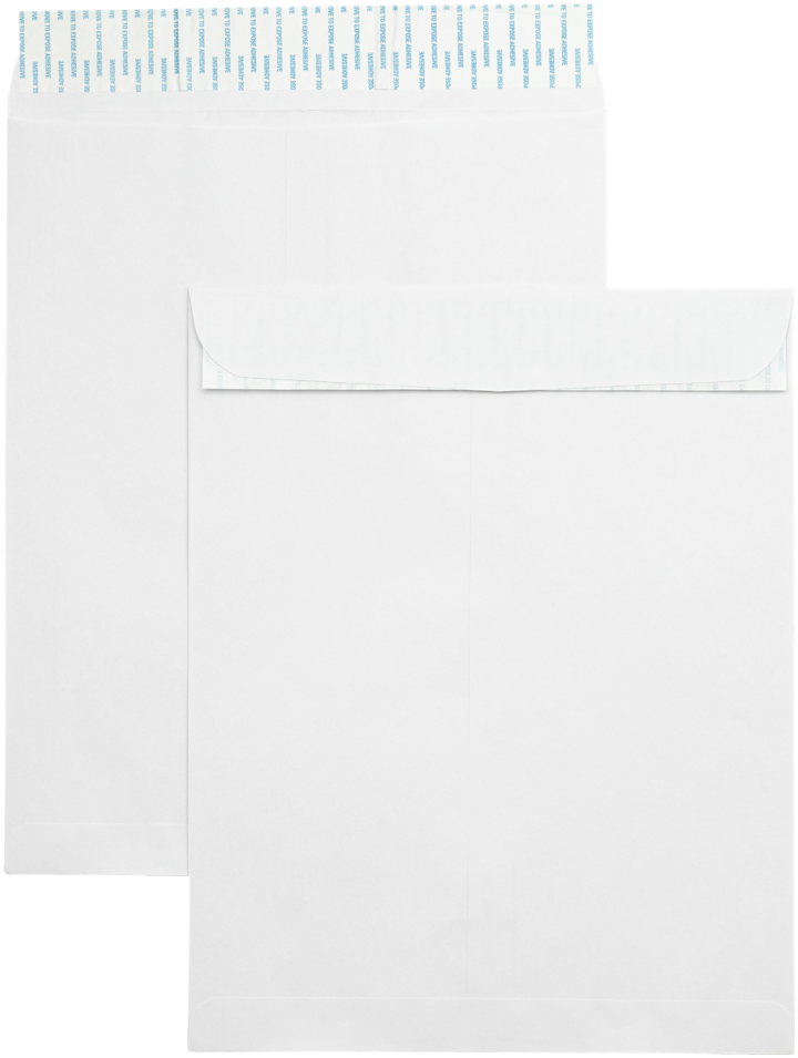 White 28lb 11 1/2 x 14 1/2 Open End Envelopes with Peel & Seal
