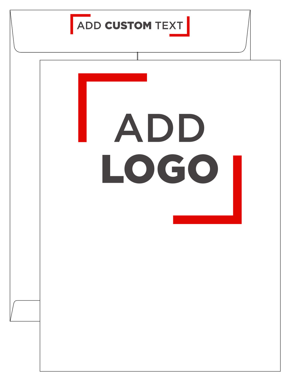 White 28lb 12 x 15 1/2 Open End Envelopes