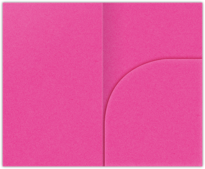 Razzle Berry Vellum 100lb 2 3/4 x 4 1/2 One Curved Pocket Key Card Holders with 3 Inch Pocket