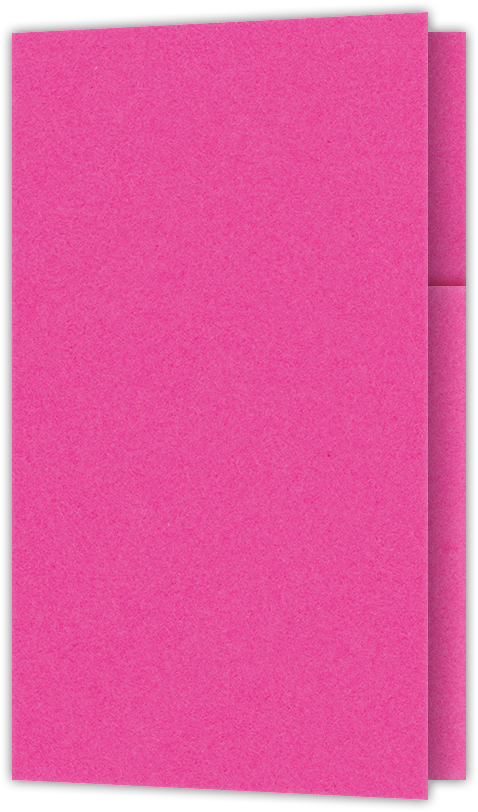 Razzle Berry Vellum 100lb 2 3/4 x 4 1/2 One Curved Pocket Key Card Holders with 3 Inch Pocket
