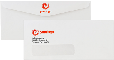 White 24lb #10 Window Envelopes (4 1/8 x 9 1/2)