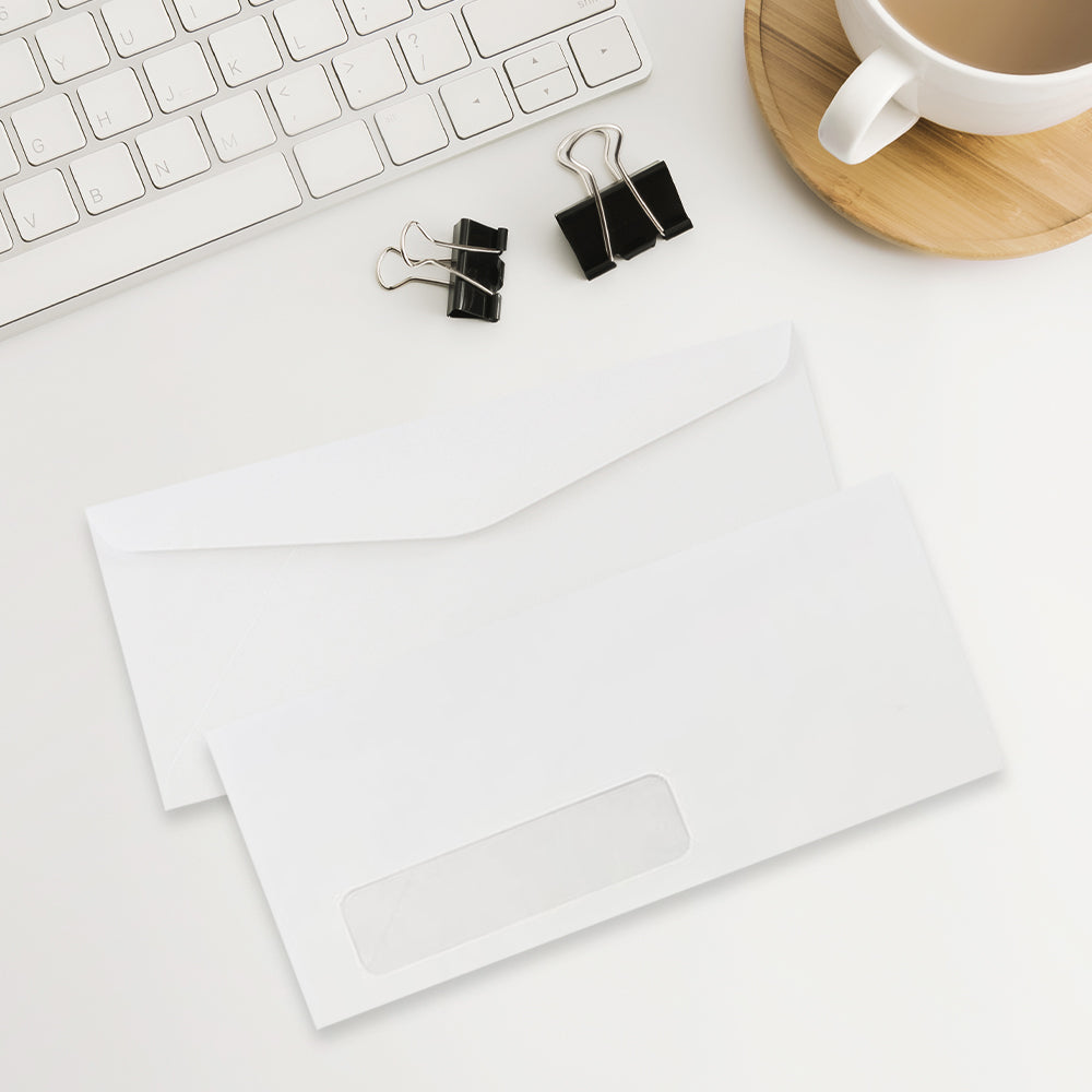 White 24lb #10 Window Envelopes (4 1/8 x 9 1/2)