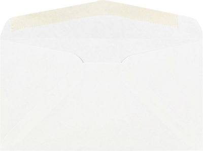 White 24lb #6 3/4 Regular Envelopes (3 5/8 x 6 1/2)