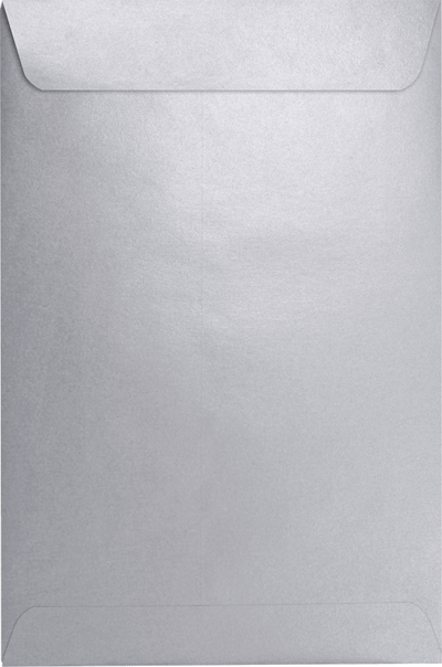 Silver Metallic 32lb 6 x 9 Open End Envelopes with Peel & Seal