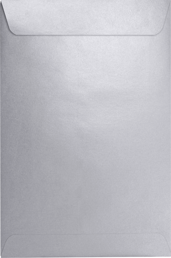 Silver Metallic 32lb 6 x 9 Open End Envelopes with Peel & Seal