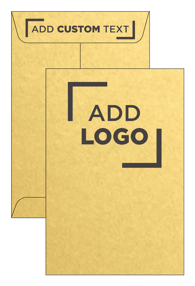 Gold Metallic 32lb 6 x 9 Open End Envelopes with Peel & Seal