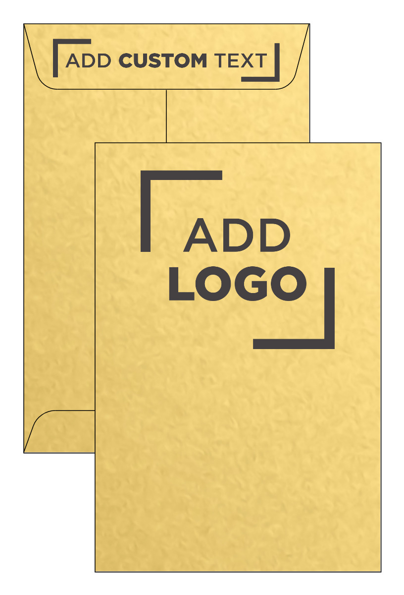Gold Metallic 32lb 6 x 9 Open End Envelopes with Peel & Seal