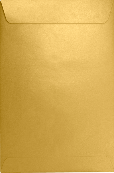 Gold Metallic 32lb 6 x 9 Open End Envelopes with Peel & Seal