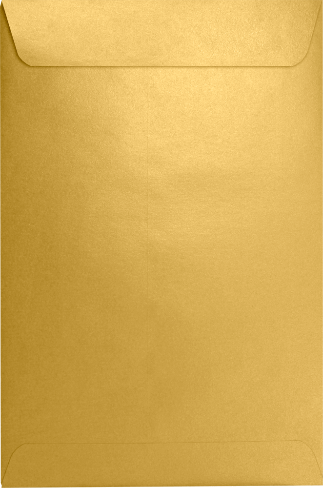 Gold Metallic 32lb 6 x 9 Open End Envelopes with Peel & Seal
