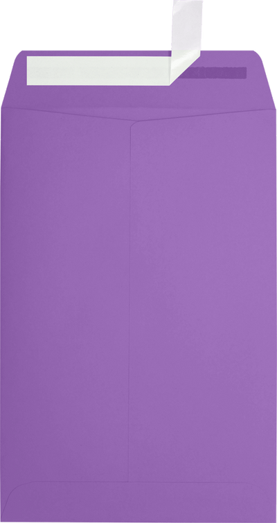 Violet Grape Purple 28lb 6 x 9 Open End Envelopes with Peel & Seal