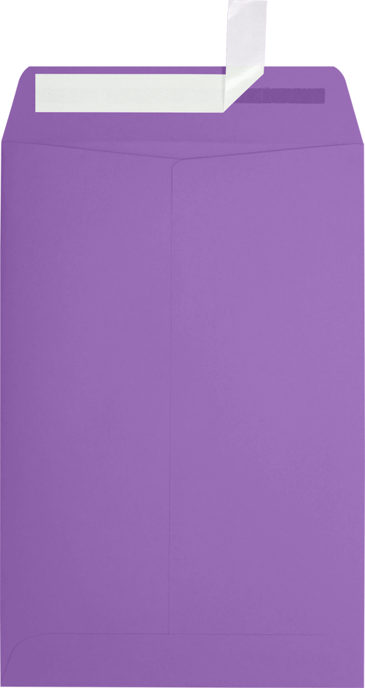 Violet Grape Purple 28lb 6 x 9 Open End Envelopes with Peel & Seal