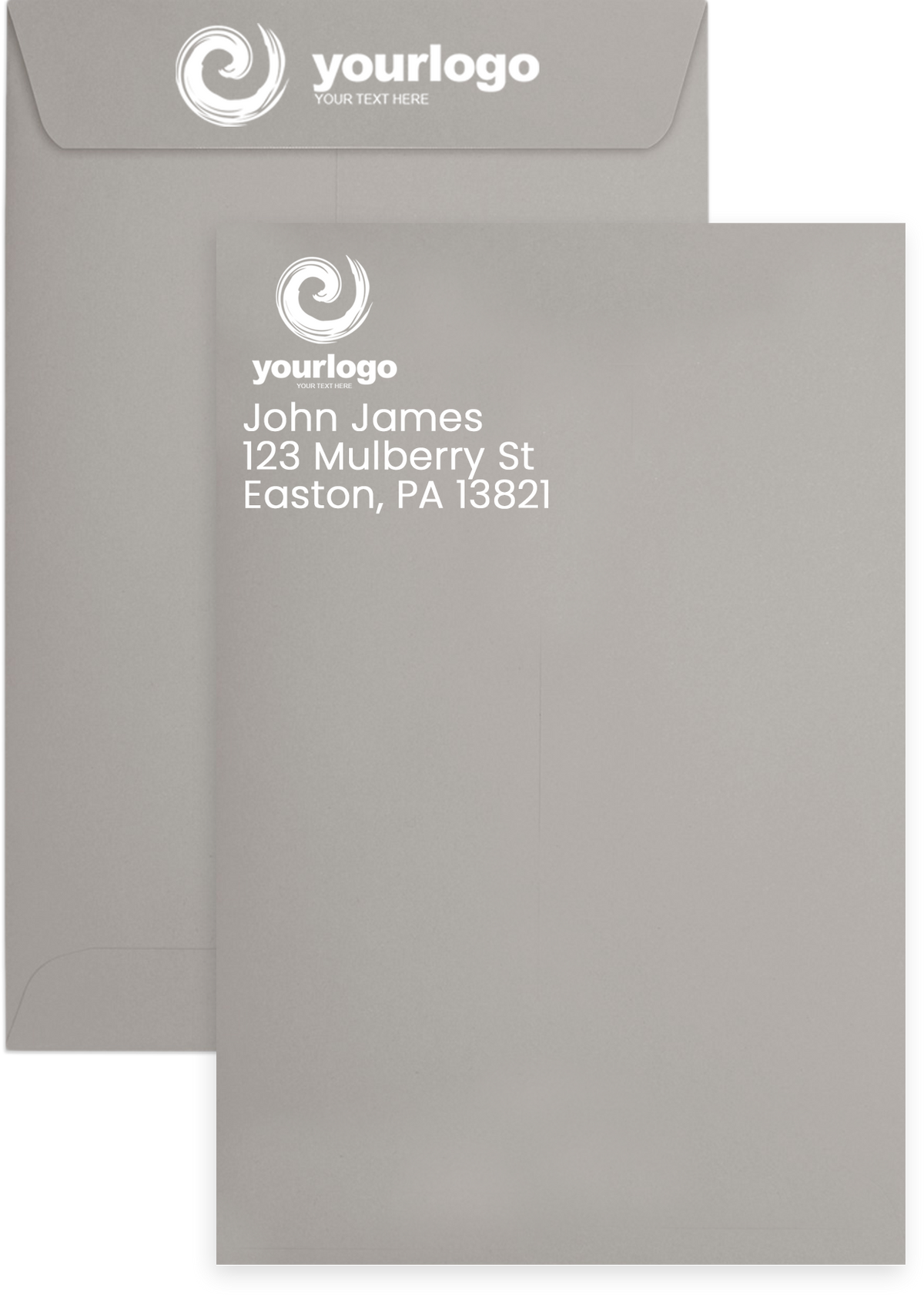 Pastel Gray 24lb 6 x 9 Open End Envelopes with Peel & Seal