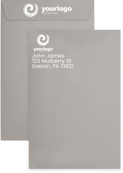 Pastel Gray 24lb 6 x 9 Open End Envelopes with Peel & Seal