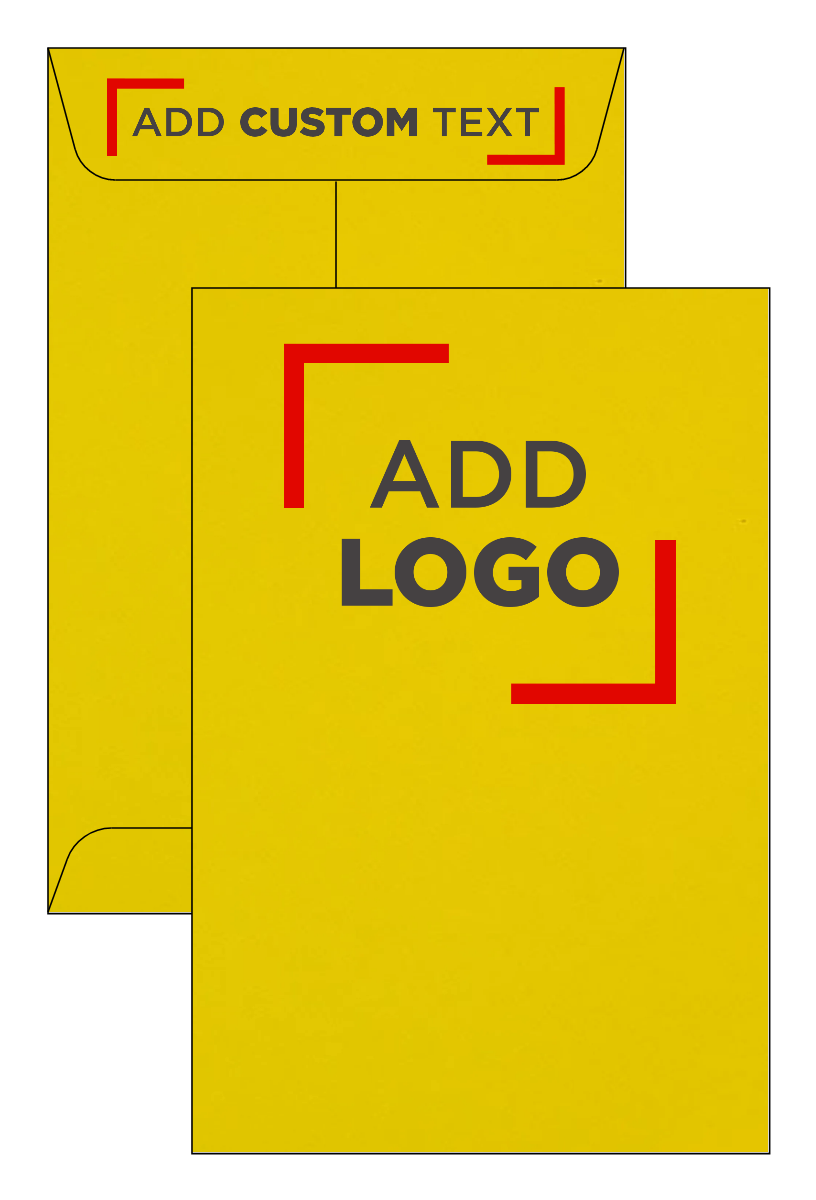 Citrus Yellow 32lb 6 x 9 Open End Envelopes with Peel & Seal