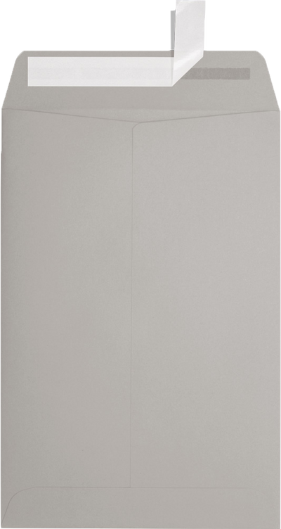 Pastel Gray 24lb 6 x 9 Open End Envelopes with Peel & Seal