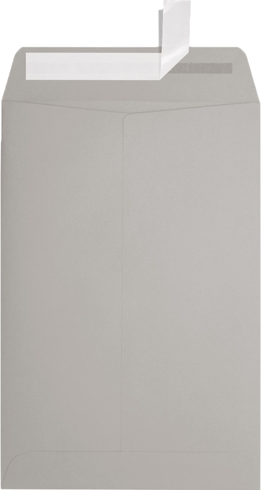 Pastel Gray 24lb 6 x 9 Open End Envelopes with Peel & Seal