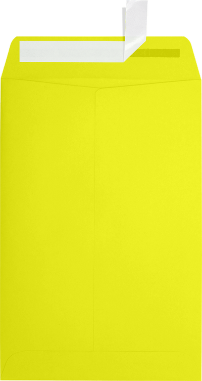 Citrus Yellow 32lb 6 x 9 Open End Envelopes with Peel & Seal