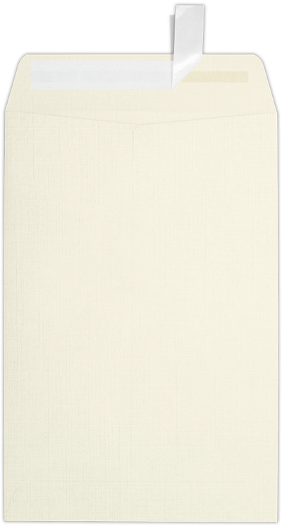 Natural Linen 32lb 6 x 9 Open End Envelopes with Peel & Seal