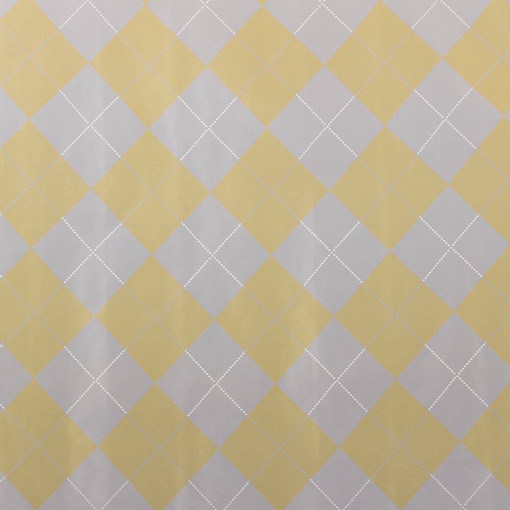 Silver and Gold Argyle Christmas Wrapping Paper (12 Sq Ft)