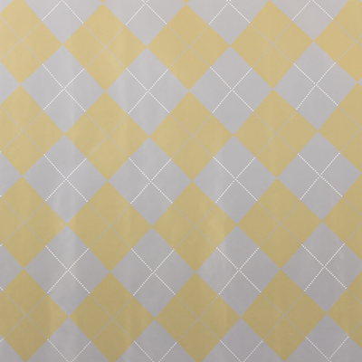Silver and Gold Argyle Christmas Wrapping Paper (12 Sq Ft)