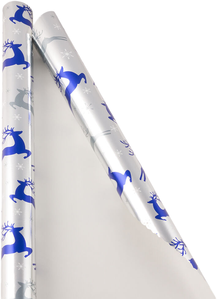 Hopping Reindeer Christmas Wrapping Paper (12 Sq Ft)