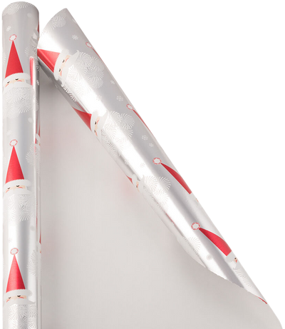 Snowflake Santa 12 Sq Ft Christmas Wrapping Paper
