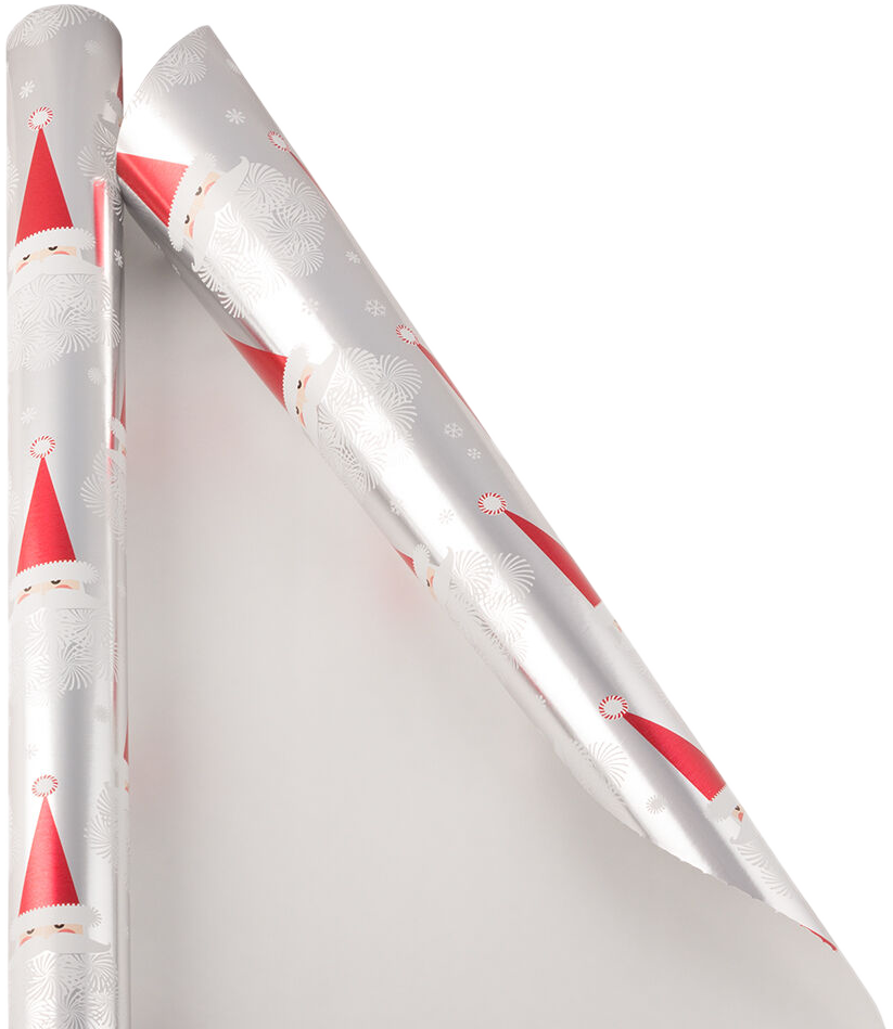 Snowflake Santa 12 Sq Ft Christmas Wrapping Paper